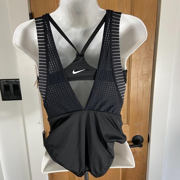 Nike Layered Mesh One Piece Swimsuit XS NWOT - Picture 5 of 7